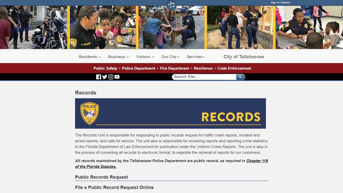 TPD | Records | Public Safety